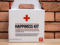 กล่องลูกฟูก หูหิ้วไม่มีขอบ HAPPINESS KIT